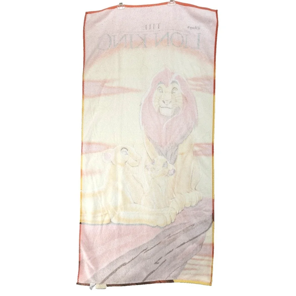 Vintage Disneys Lion‎ King Beach Towel Franco Disney 100% Cotton 56